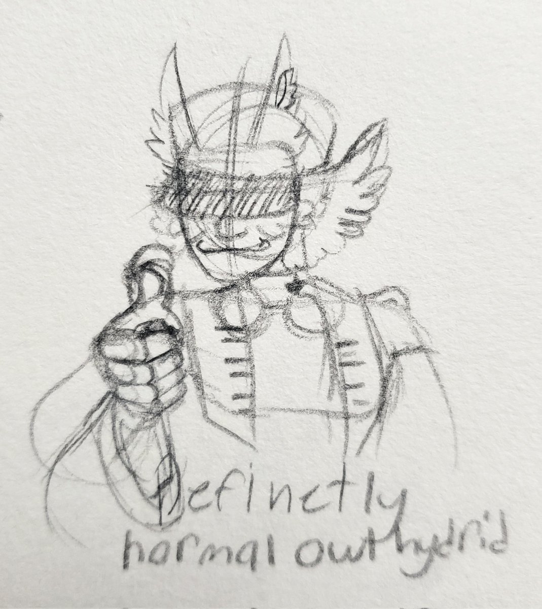 sadtrashking's tweet photo. Wow look a definitely normal owl creature who definitely won't blow shit up #art #drawing #tubbo #tubbofanart #starfellsmp #cometsmp what tag are we using? https://t.co/WtfBs99MCJ