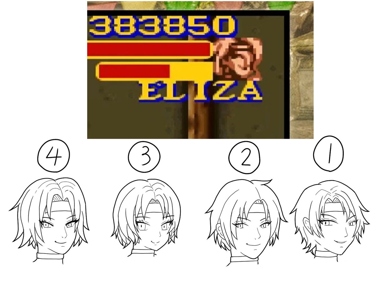 顔の練習中。
せっかくなので、ファイナルファイト2のエリザの顔グラを使って、4種類描いてみました。練習なので、雑なのはご容赦を…。
#ファイナルファイト
#絵描きさんと繋がたい 