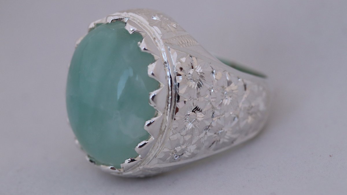 aizagems's tweet photo. Natural Aquamarine ring, 100% hand made file work+art work, 100% pure silver ring, weight, 20g  price, 18,000Rs 
Shaded day light video &amp; pictures https://t.co/txFfgQdkN3