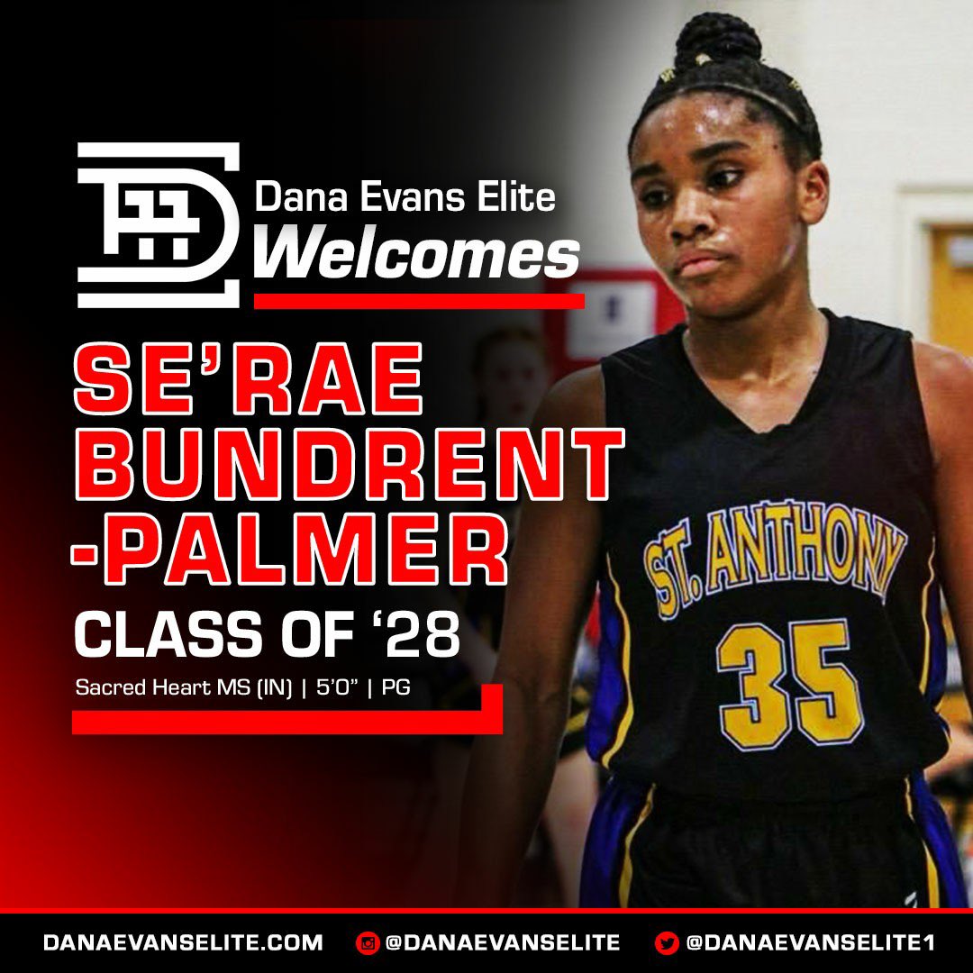deelite502's tweet photo. Dana Evans Elite would officially like to WELCOME c/o 28 
Se’Rae Bundrent-Palmer to the program. @SeRae_B_Palmer @Danaaakianaaa @TheCoach_AB @FOCUS_Bball @CoachRobMac @Iron_502 @PGHKentucky @alyxwhite_ https://t.co/lVZXyoqfON