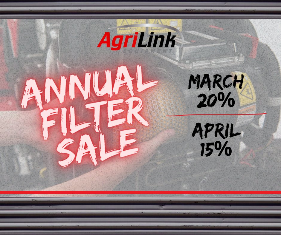 Our annual filter sale is back for 2023. Stock up now and save up to 20%!  You save 20% on all in stock oil and filters in March and 15% in April.