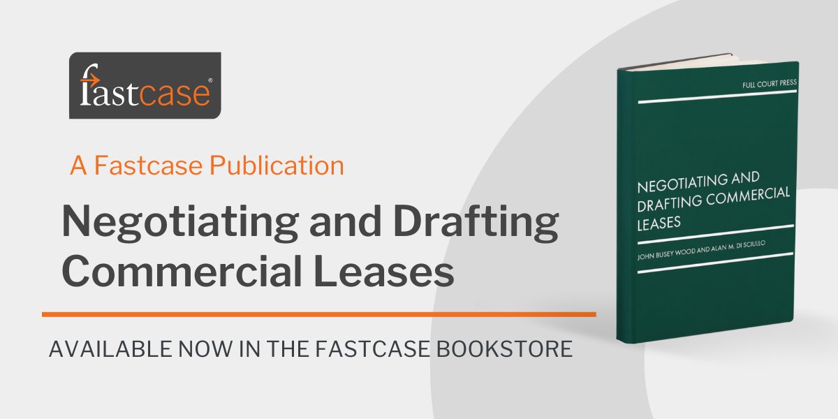 Negotiating and Drafting Commercial Leases is a practical and comprehensive guide to navigating the ever-changing waters of the leasing negotiation process.

Purchase Now in the Fastcase Bookstore 📙: hubs.li/Q01CV7790