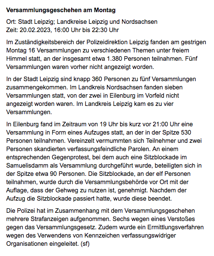 RassismusT's tweet photo. #eb2002 #le2002 Polizei zu #Leipzig und #Eilenburg gestern. Beim rechten Aufmarsch: "Vereinzelt vermummten sich Teilnehmer und zwei Personen skandierten verfassungsfeindliche Parolen." https://t.co/kfaRAJehqH