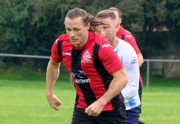 Gareth Ainsworth in action for Finchampstead Athletic Sunday in the Bracknell Sunday League.
