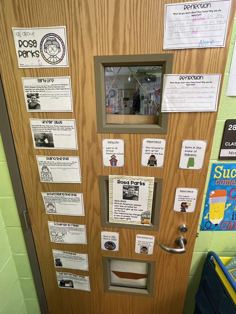 MapleAbraham's tweet photo. Abraham Lincoln Elementary School Celebrating Black History through Door Decorating….cont. https://t.co/0FCbaHb1J1