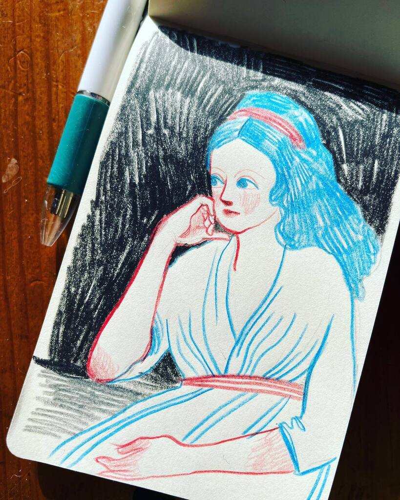 Little sketch
.
#sketchbook #sketching #drawing #coloredpencils #carandacheluminance #moleskine #drawing