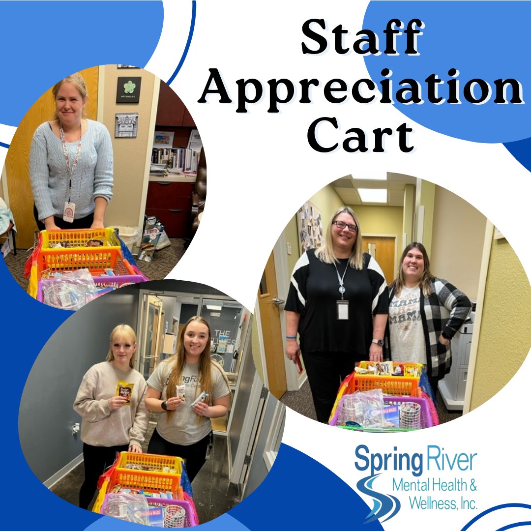 SRMHW's tweet photo. A few members of the team enjoying the employee appreciation station! Many thanks to all our Spring River Team!
#SRMHW #StaffAppreciation https://t.co/pCvelgYdXT