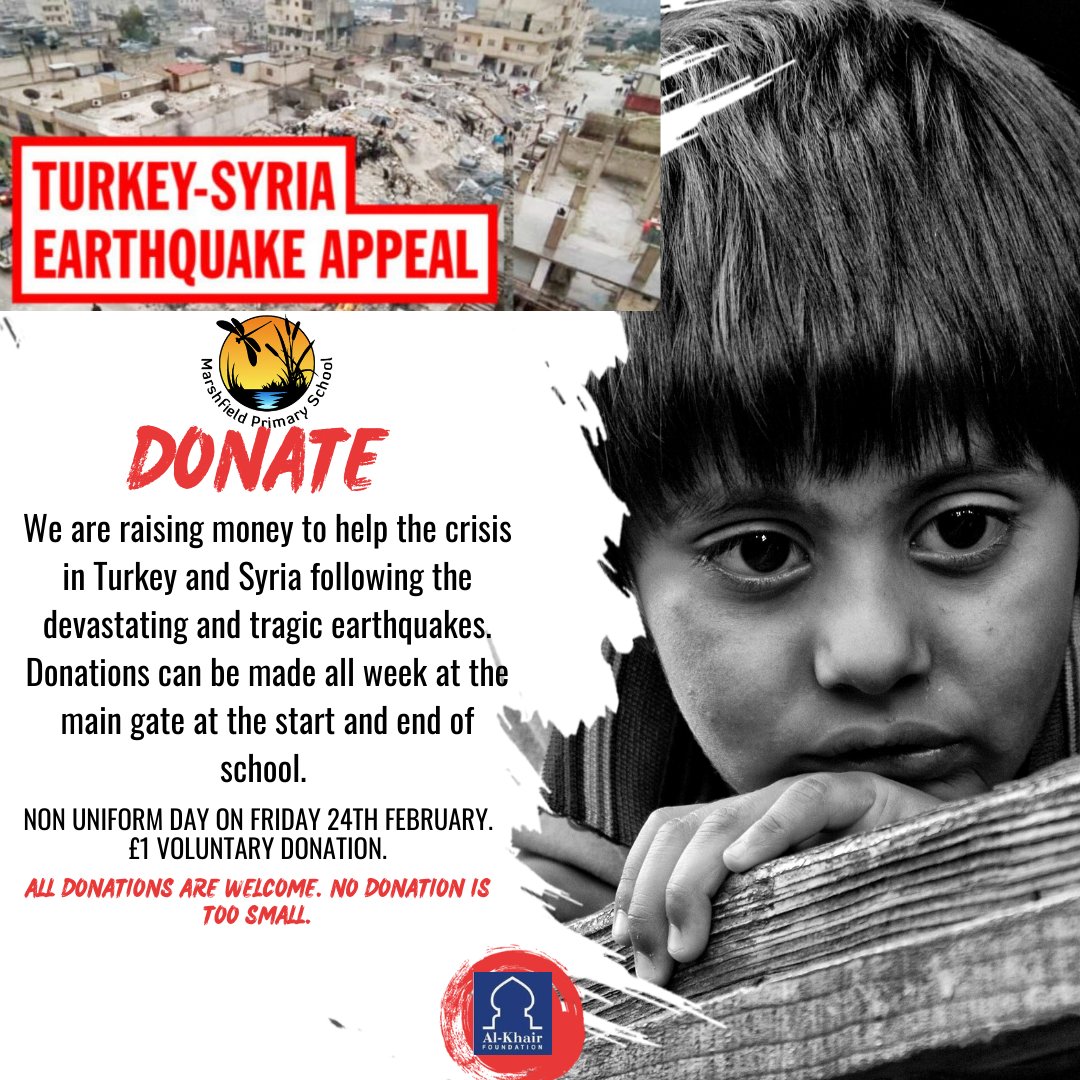 Marshfield Primary on Twitter "TurkeySyria Earthquake Appeal