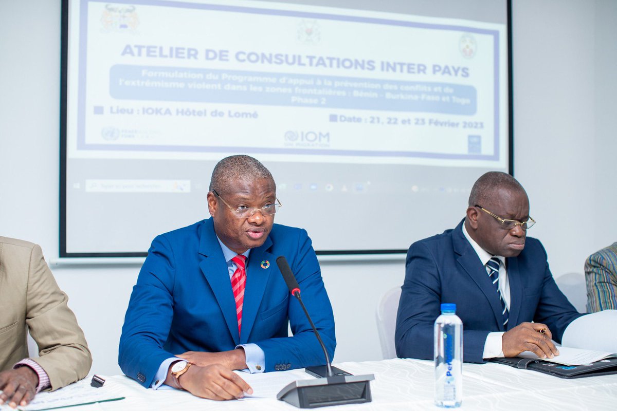 shingirock's tweet photo. Le Benin, le Burkina Faso et le Togo s’allient pour renforcer la cohésion sociale et la résilience au sein des communautés transfrontalières pour l’élaboration d’un programme conjoint OIM et PNUD @UN_Togo @onubf @UNBenin financé par @UNPeacebuilding https://t.co/o8ySiHvc68