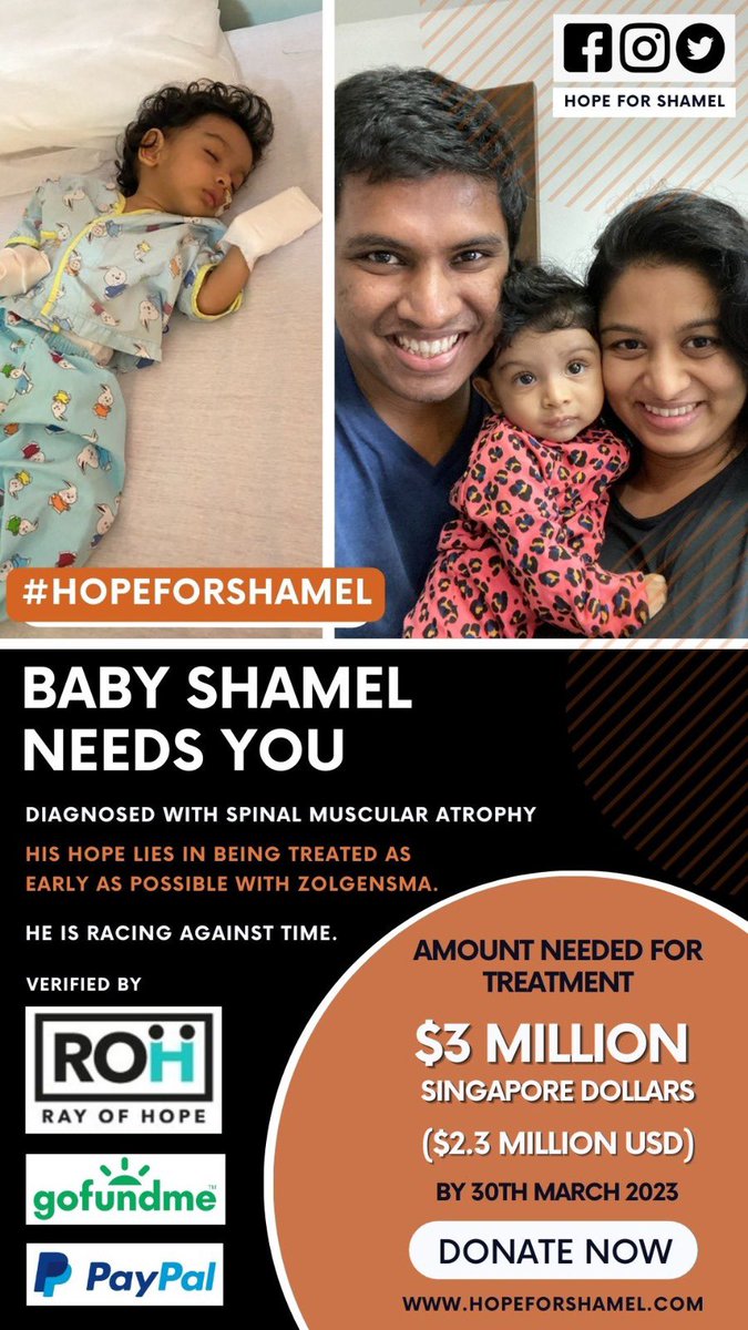 easwaranrutnam's tweet photo. Hey guys. Please see if you can help baby Shamel
Click the link for details
https://t.co/0vuT6oz3RN
#HopeForShamel https://t.co/zilDKTdSr6