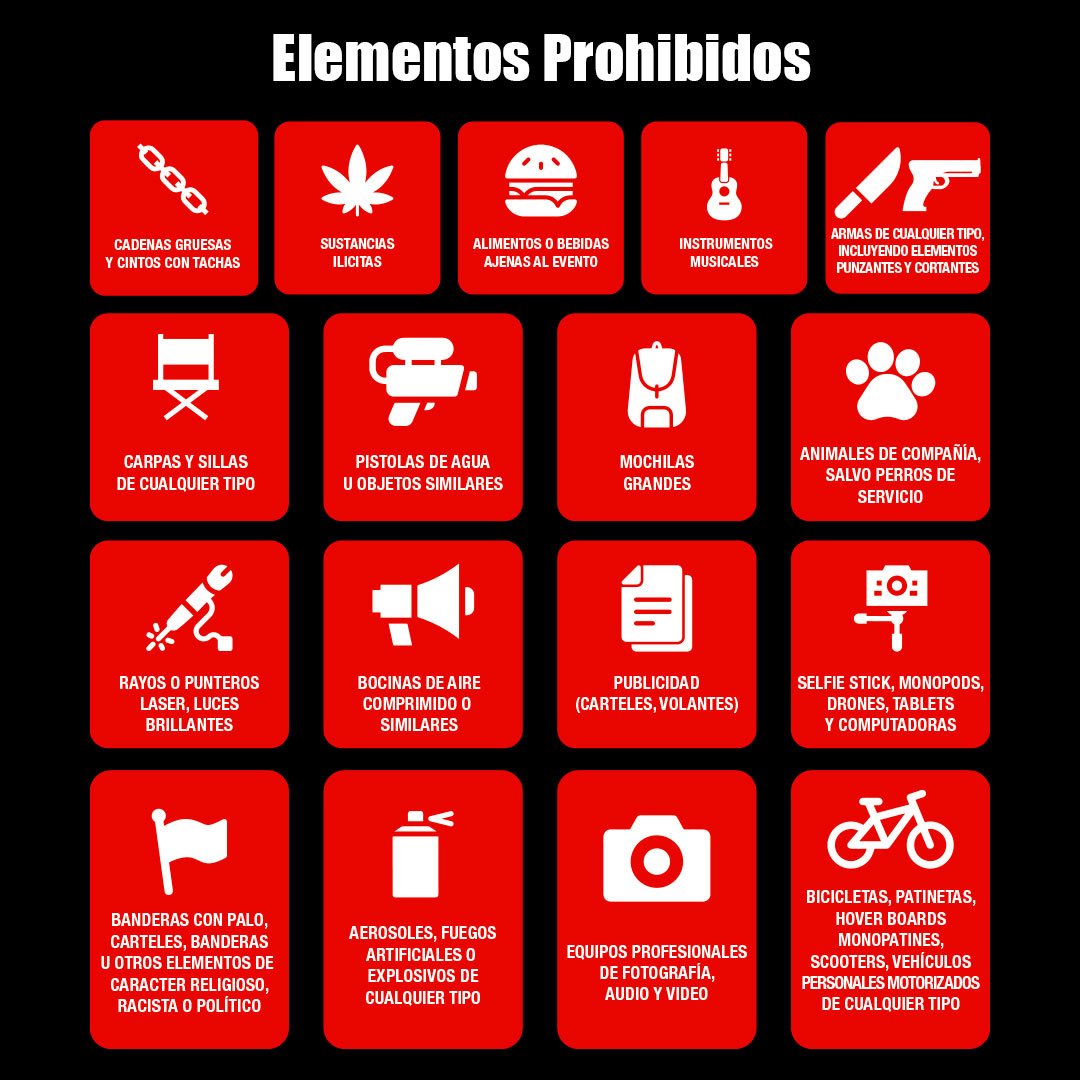 G5pro's tweet photo. Listado de โ
Elementos Permitidos y ๐ซElementos Prohibidos para LP en ๐ต๐พ
๐Beneficiate con el ๐๐ฒ๐๐ฐ๐๐ฒ๐ป๐๐ผ ๐ข๐ก๐๐๐ก๐ ๐ฑ๐ฒ๐น ๐ญ๐ฑ% ๐ฐ๐ผ๐ป ๐๐ข๐ ๐จ ๐๐จ๐ง๐๐ฒ
๐๏ธ22/Feb.
๐ Ex Cervecerรญa Sudamericana
๐๏ธ@TicketeaPy -> https://t.co/WICq45ab21
#LP2023Py https://t.co/KrCpV6UjJx