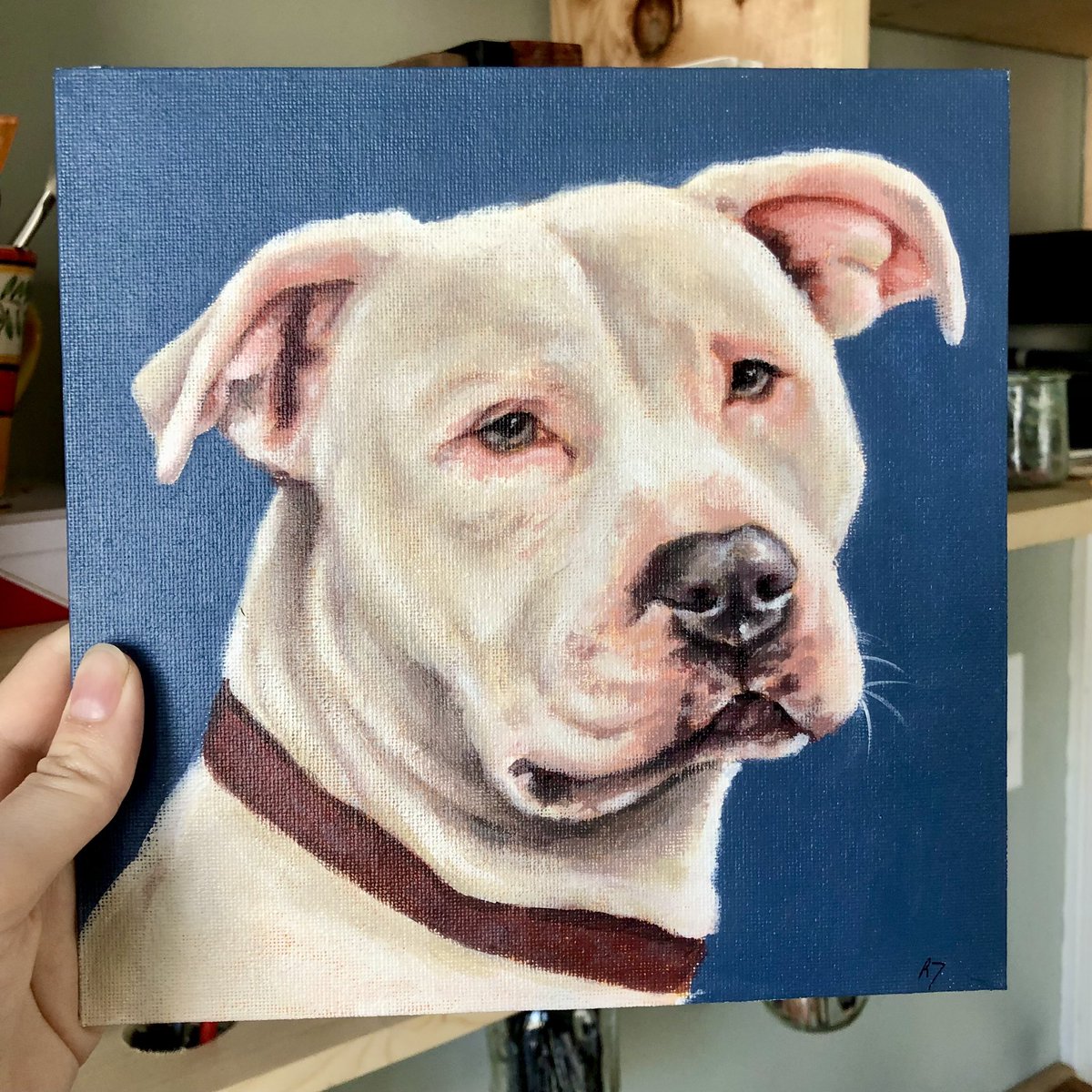 becku_tilt's tweet photo. Painting dogs has become my therapy 

8x8in acrylic paint on canvas board https://t.co/H7T8DWBQ8D