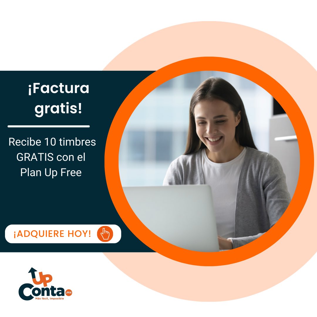 ¡Factura gratis! Con nuestro Plan Up Free, obtén 10 timbres sin costo, ¡visita nuestra página web o envíanos DM! 

#upcontamx #facturacionelectronica #timbresgratis