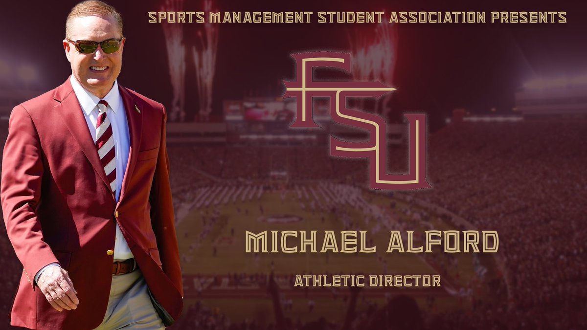 FSUSMSA's tweet photo. Hey y’all! Today’s speaker is Michael Alford, Florida State’s very own athletic director!

🗓️ Tuesday, February 21
⏰6 PM
📍UCD1101
👕 Business Casual

You don’t want to miss this one! https://t.co/UrLDqZ6I7A