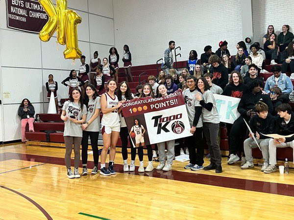 A big congratulations to our own Tessa Kawall on hitting the 1,000 point mark yesterday in a playoff win over Northampton.

#FrenzyFamily