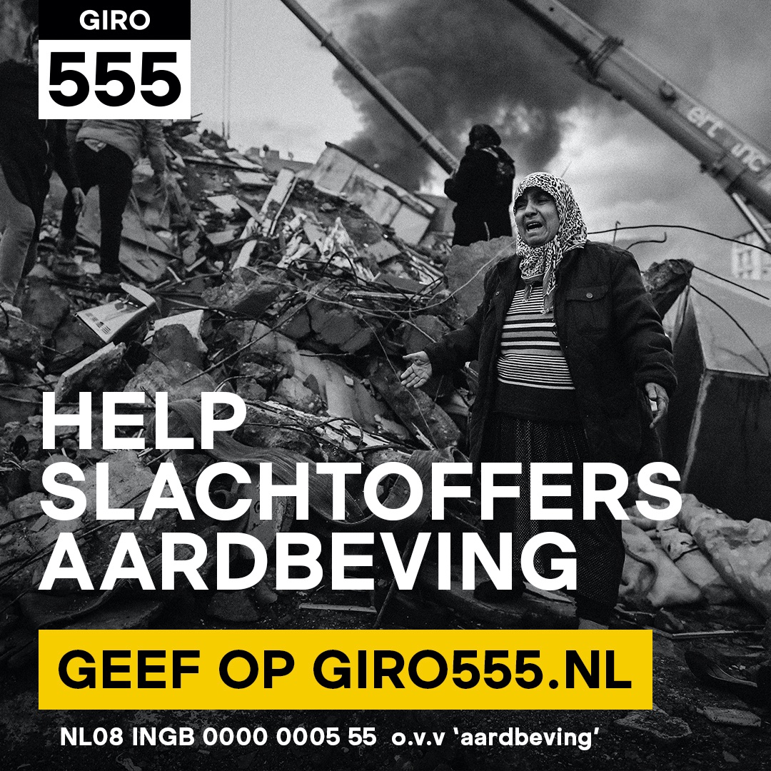 De opbrengst van de benefietvoorstelling voor de slachtoffers van de aardbeving is uitgekomen op het mooie bedrag van €1000,-. 

Wij willen al onze bezoekers en <a href="/septemberfilmnl/">September Film NL</a> bedanken voor hun mooie bijdrage en medewerking. 

#CultuurVoorGiro555 <a href="/Giro555/">Giro555</a>