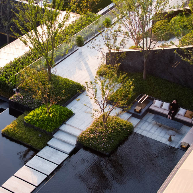 LandscapeEvent's tweet image. Landscaping at Central Mansion in Changzhou, China is designed by Guangzhou S.P.I Design. The unique landscape stretches the visual boundary of the park, increasing public space. What landscaping designs have inspired you lately? Discuss at LANDSCAPE 2023! #publicspacedesign