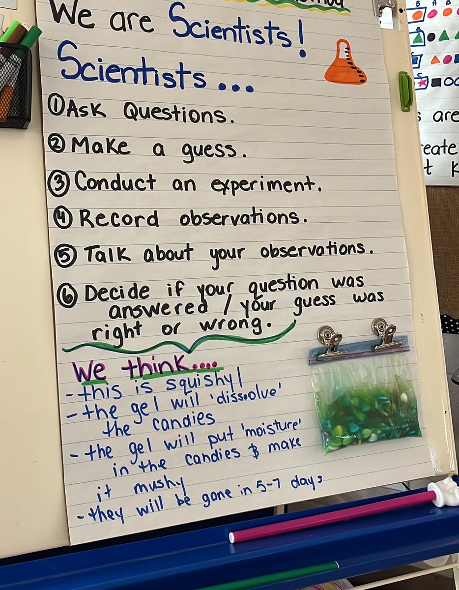 Candy hearts in gel?!? We are learning how to be scientists. #sccdsb #grade1 #grade2