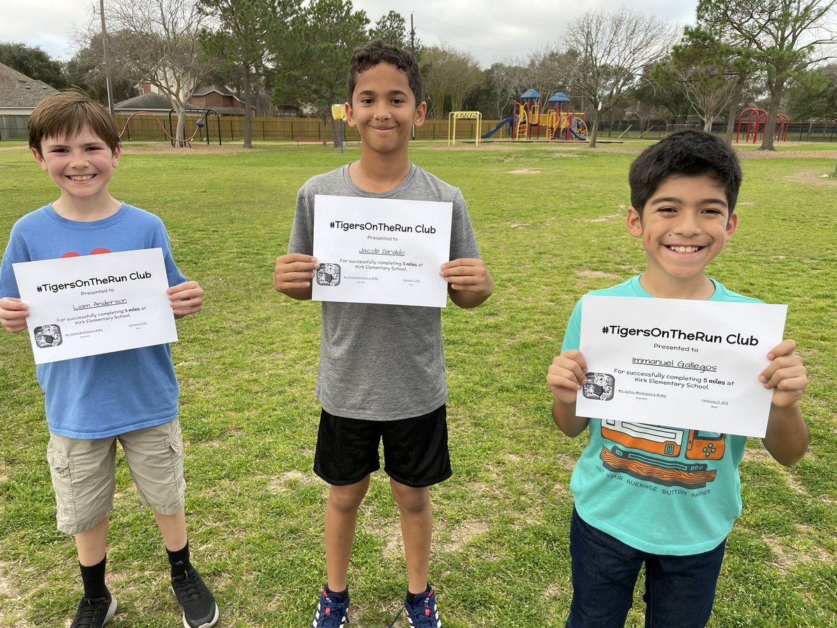 Wendy Hankins (@mrshankinsclass) on Twitter photo Our first 5 milers in our Tigers on the Run Club! <a href="/KirkElementary/">Kirk Elementary</a> #KirkCan #TigersOnTheRun Our first 5 milers in our Tigers on the Run Club! <a href="/KirkElementary/">Kirk Elementary</a> #KirkCan #TigersOnTheRun