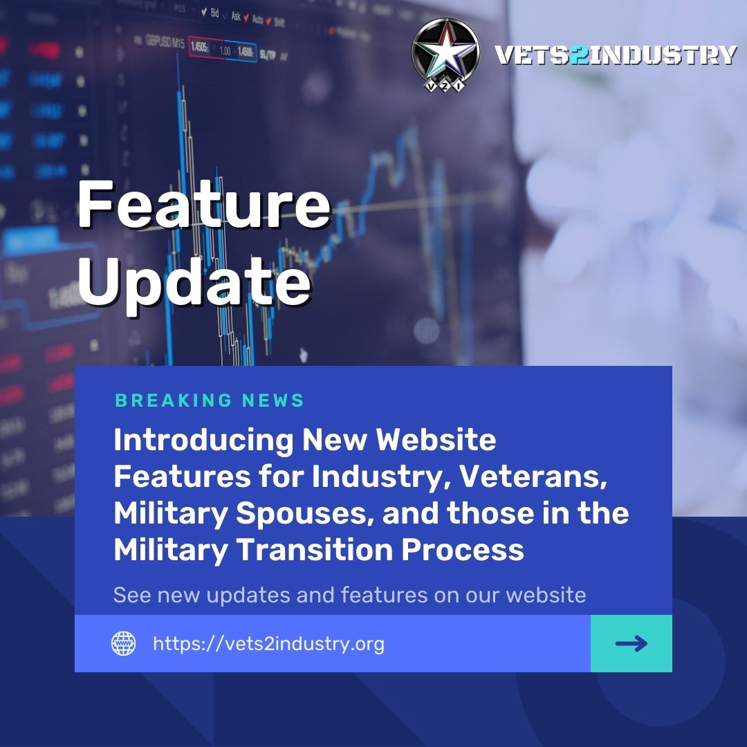 vets2industry's tweet photo. It is ANNOUNCEMENT TIME! 

Vets2Industry has completed a new website overhaul!

New services are now offered to 
Companies
Employers
Recruiters 

And updated services are being offered to
Veterans
MilSpouses
Military Families
Transitioning Service Members

https://t.co/Az0uUPW8IS https://t.co/y4pysKkqz1