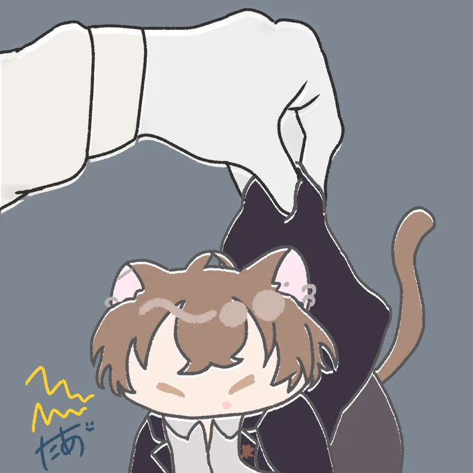 【再掲】つまみ食いしておこられるネコチャン 