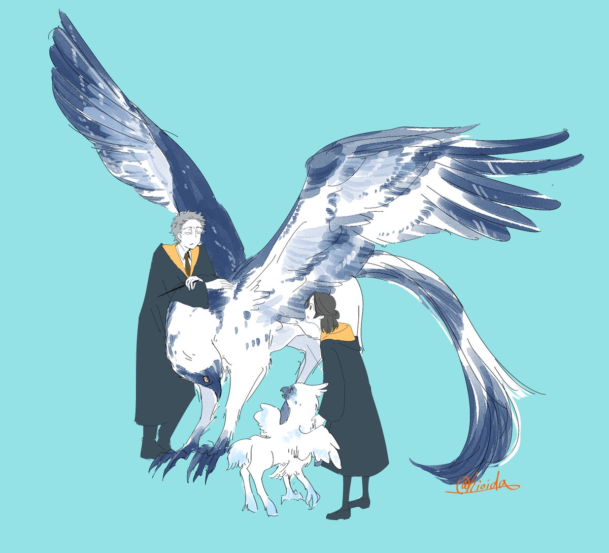 「ヒッポグリフのヒナ可愛いねぽたぱろ 」|智弥のイラスト