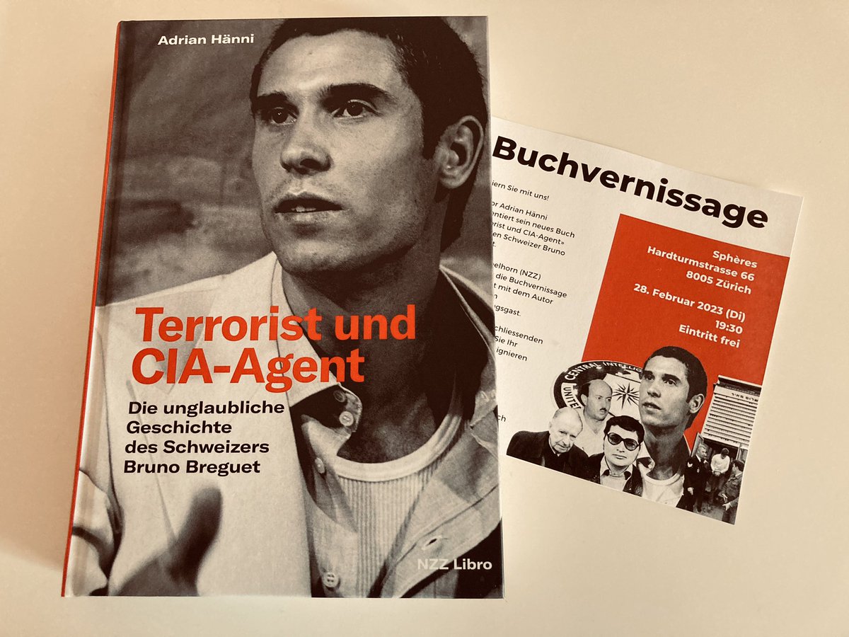 Heute in einer Woche findet die Vernissage von "Terrorist und CIA-Agent" mit Adrian Hänni statt. Kommen Sie am 28. Februar, um 19.30 Uhr ins Sphères und erleben Sie einen spannenden Abend moderiert von Marc Tribelhorn. 

#BrunoBreguet #AdrianHänni #SecretDiplomacy #Vernissage