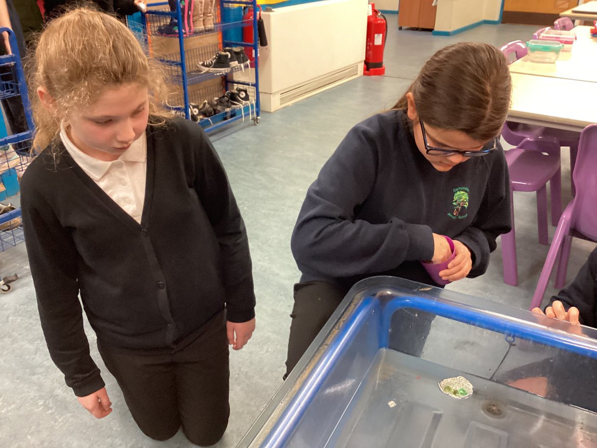 CarmondeanP3's tweet photo. Primary 6 have been learning about buoyancy in Science 🛶 We were tasked with making a boat out of tinfoil and seeing how many marbles would fit into it before sinking. We discovered that density and surface area were very important! @carmondean_ps #STEM #forces https://t.co/zQjOqMAgEO