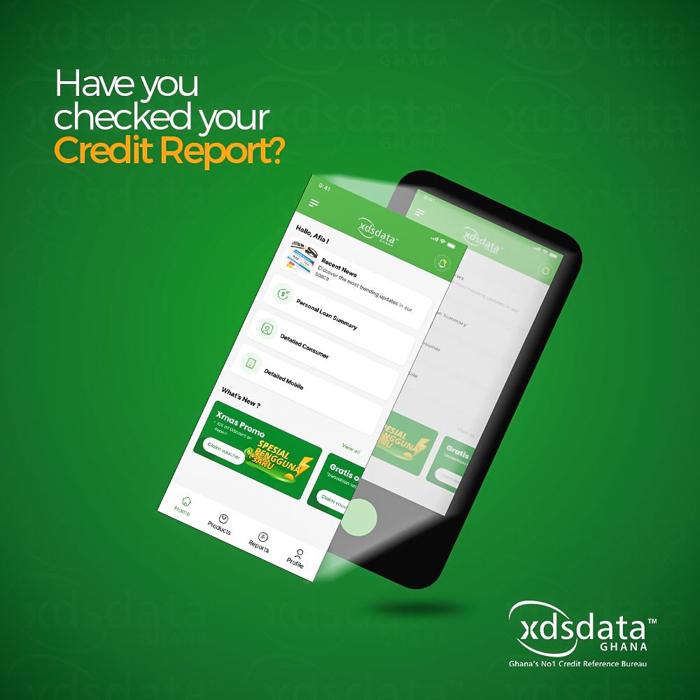 XdsData_Gh's tweet photo. Have you checked your credit report?

#CheckyourCreditreport
#XdsdataGhana https://t.co/vJkMRws1f4