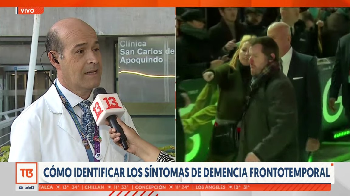 FacMedicinaUC's tweet photo. Recientemente la familia de #BruceWillis comunicó su diagnósitco de afasia primaria progresiva.
El doctor Patricio Sandoval, académico de #MedUC, nos explica cómo se presenta esta patología y cuál es su avance.
Revisa la conversación con @T13
https://t.co/svUkqyvmuC https://t.co/8aNIWdMtkM
