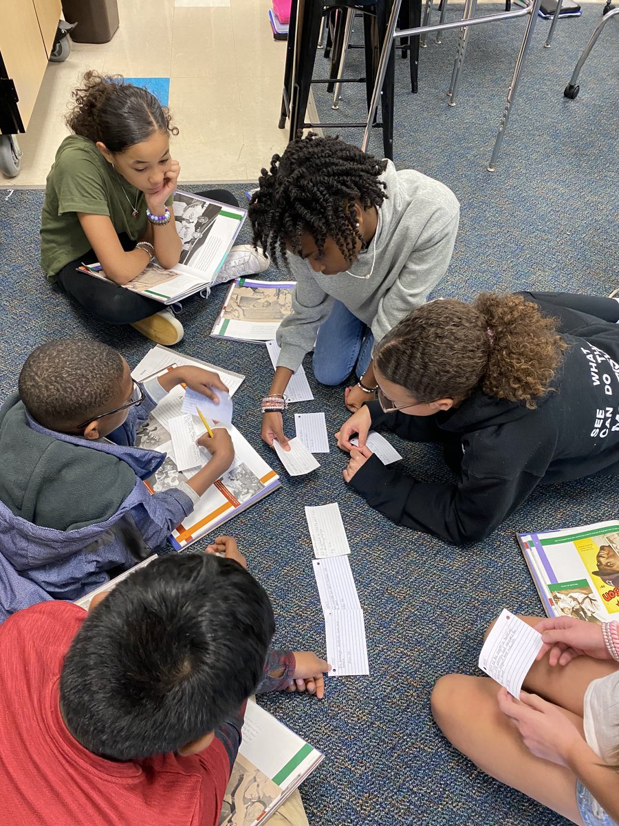 Collaborating on a timeline of Jackie Robinson’s life ⁦<a href="/pgesflyers/">Pleasant Grove Elem</a>⁩ ⁦<a href="/PGES5th/">PGES 5th Grade</a>⁩