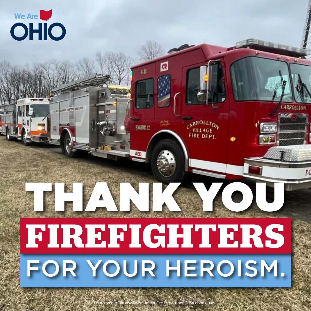 We_Are_Ohio's tweet photo. Retweet this to show support for the firefighters and first responders in East Palestine! https://t.co/BVWUS4kM07
