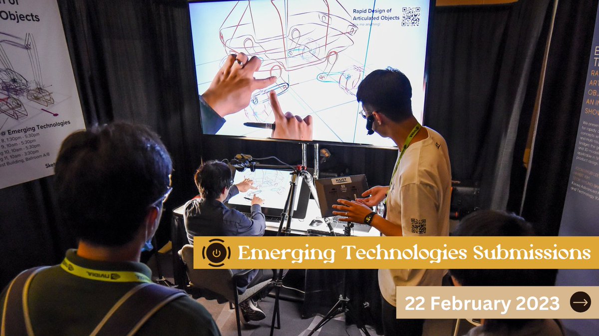 Wanted: key innovations 🔑🤩 The time to submit to #SIGGRAPH2023 Emerging Technologies is running out...don't let your breakthroughs in inventive and imaginative #tech from the past 50 years sit on the sidelines. Submissions close TOMORROW (22 Feb.) ⬇️ bit.ly/3HzeIdV