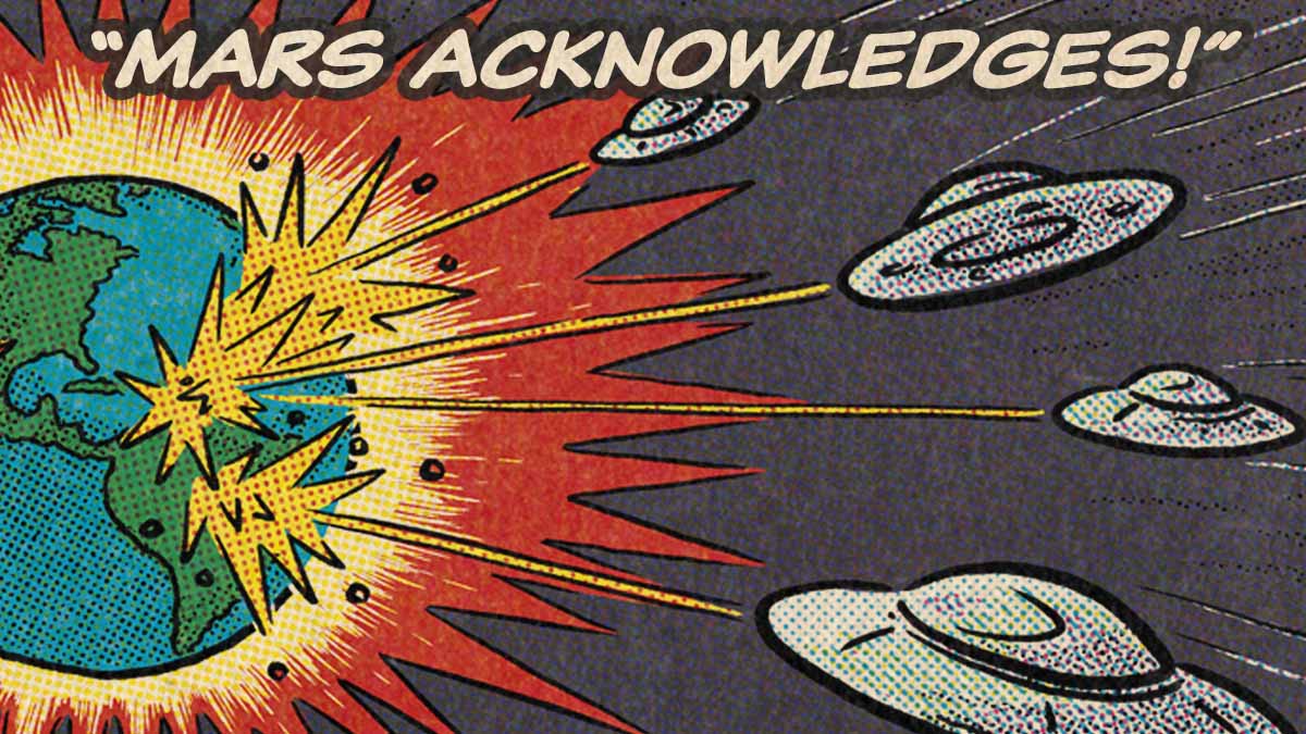 sparaboom's tweet photo. “Mars Acknowledges!”

Featured in The Sunday Long Read @sundaylongread...

#comics #animation #sparaboom #SundayLR #IndigenousEarthlings #Indigenous #mars #MarsAttacks #martians https://t.co/WhEUOA5iKm