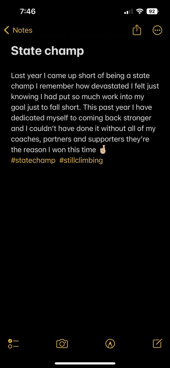 Finished off my senior season 39-2 as a State Champ!! I’m so grateful for everyone that’s has helped me get to this point and I’m super excited to see where this sport takes me next!