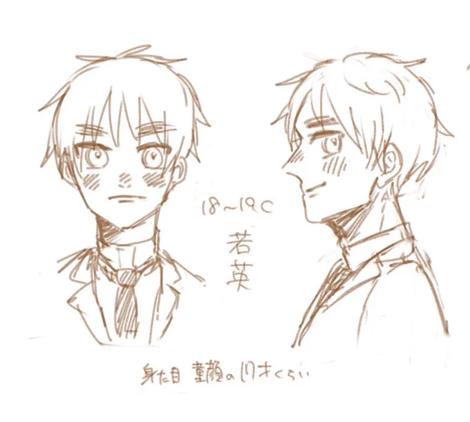 いっぱい若🇬🇧を描く予定あるので自分用メモ✍️ 