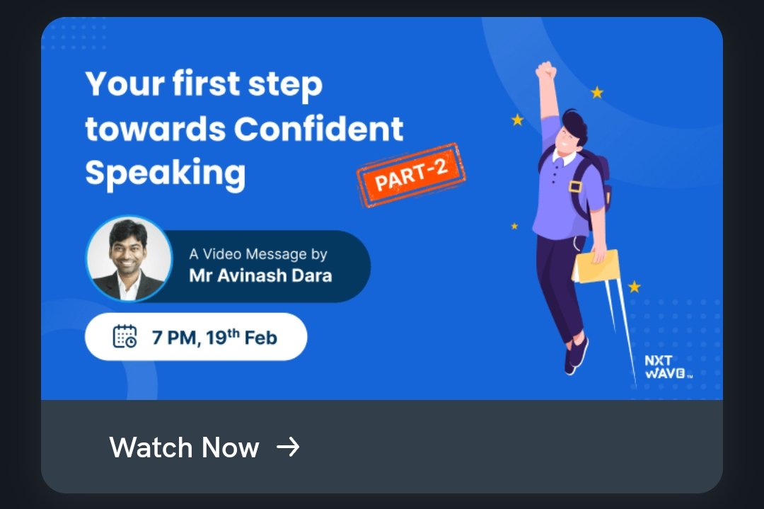 sohel_mohammed2's tweet image. Hi friends
Your first step towards confident speaking 
#part2
#ccbp
#nxtwave
#rahulattuluri sir
#tech
#ccbpacademy 
#completed 
#harwork
#speakingskills
