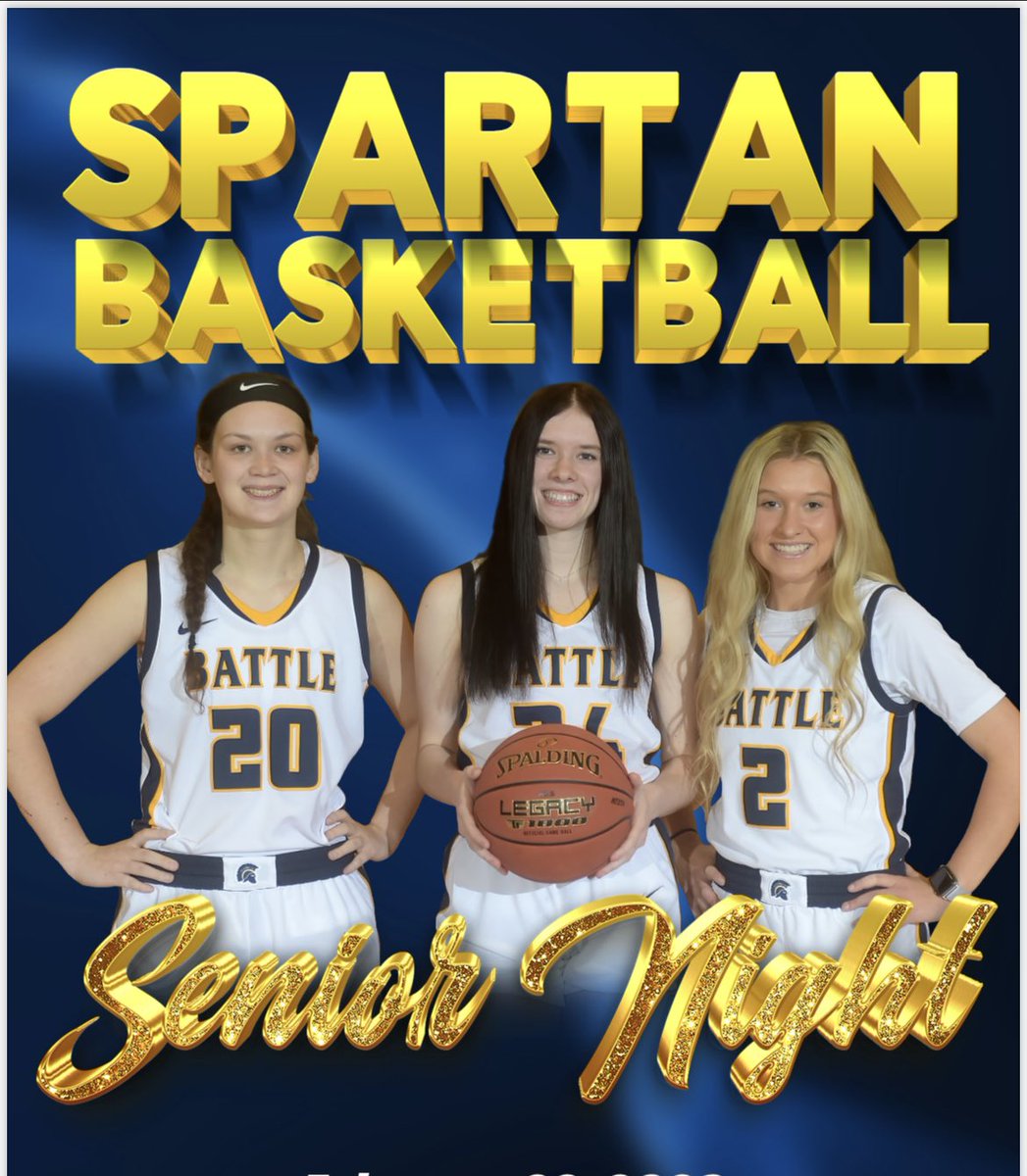 GbbBattle's tweet photo. Battle Fans!! Head to Battle tomorrow night &amp; support our SR’s in their final regular season game vs. Hannibal.

JV @ 6pm 
Varsity @ 7:30pm 

SR night ceremony at the conclusion of the JV game!

Help us celebrate these amazing seniors that have poured so much into our program! https://t.co/L2MlKkeShS