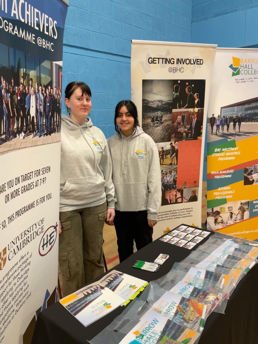 BarrowHallColl's tweet image. Our college ambassadors have been representing Barrow Hall College this week at St Gregory's High School careers fair. 
Its not too late to apply to study with us in September 2023, see our website for details about how to apply:
greatsankey.org/college