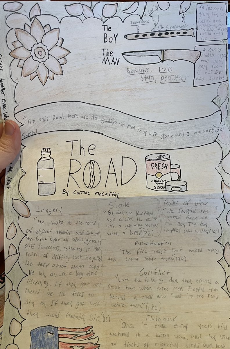 Soperclassroom's tweet image. So proud of the excellent work my 9th grade students did on their choice book one-pagers! I am so impressed! 👏🏻👏🏻👏🏻#choicereading #aplitchat #2ndryenglish