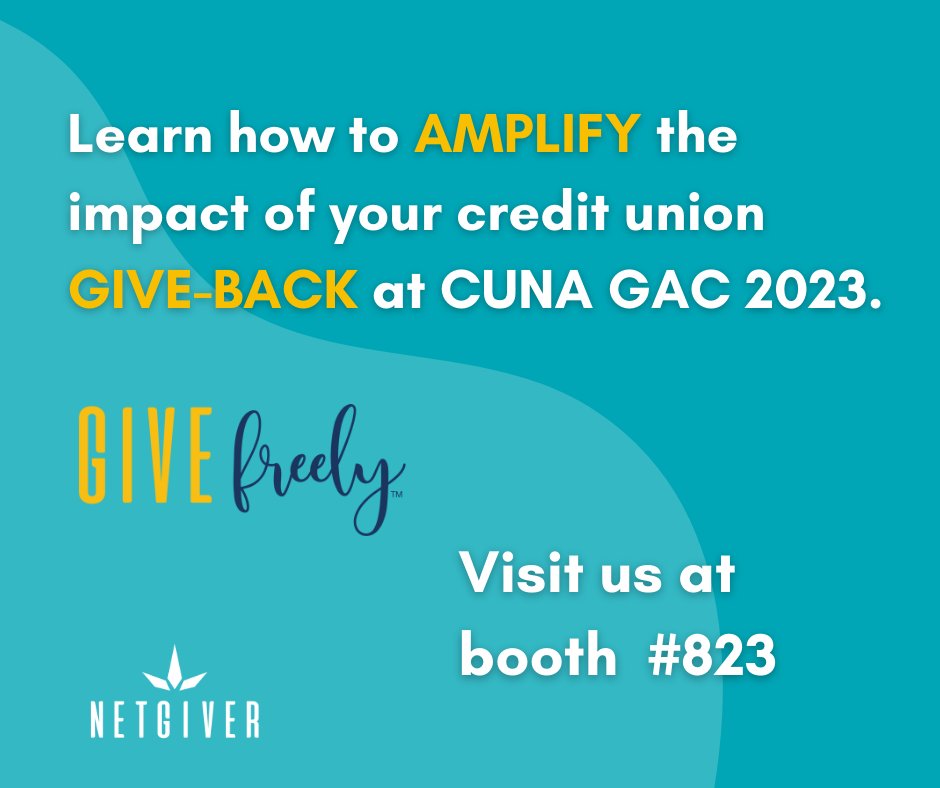 netgiverapp's tweet photo. NetGiver is pleased to be hosting the debut of the SEE YOU LEAD podcast at the @CUNA Governmental Affairs Conference. We hope you stop by to see us in action from Feb 26th to Feb 28th.
#NetGiver #CreditUnions #GAC2023 #GAC23 https://t.co/FT2BNpXyq2