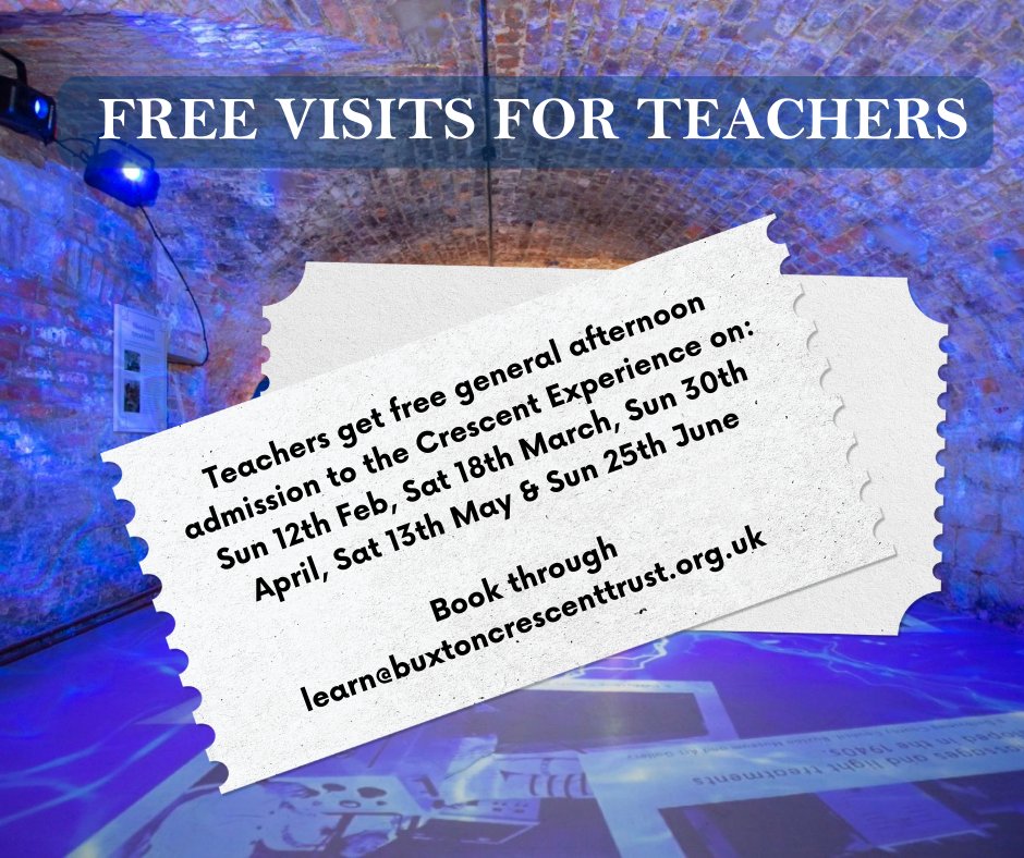 BuxCHE's tweet image. See our Crescent Experience and learn how we can support a school or youth group visit. Louise, our Education Manager, is available to meet you for a chat on these dates about what a school visit involves. #Learning #Teaching #SchoolTrip