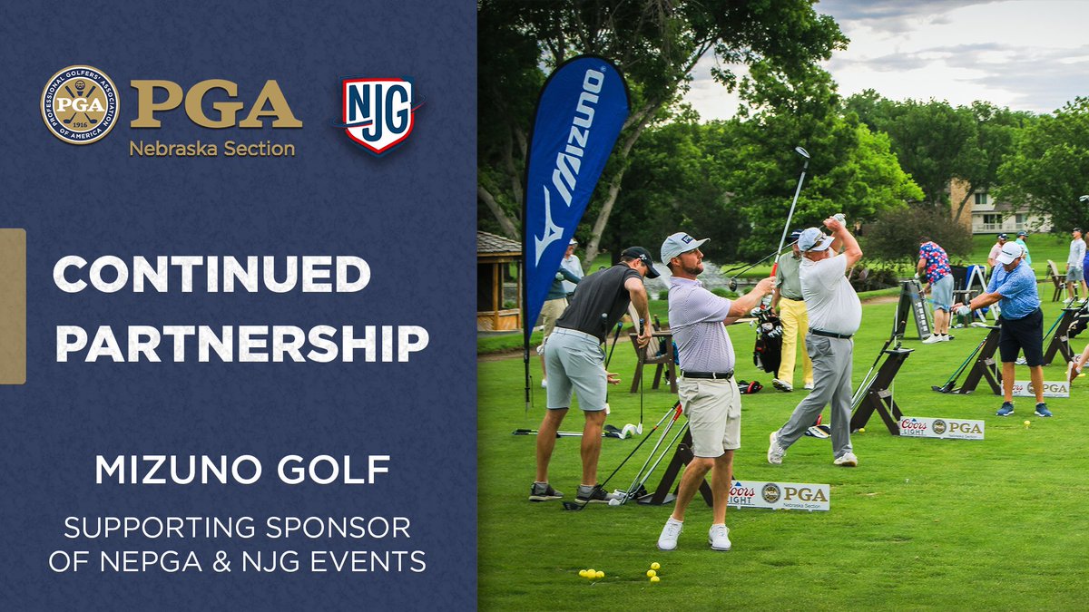 NebraskaPGA's tweet photo. We’re excited to announce our continued partnership with @MizunoGolfNA and @tschaaf29! 

Mizuno Golf supports several Section events along with @NebJuniorGolf’s Season-Long Points Race and Player of the Year Awards. 🙌 https://t.co/cwGGeYBYhg