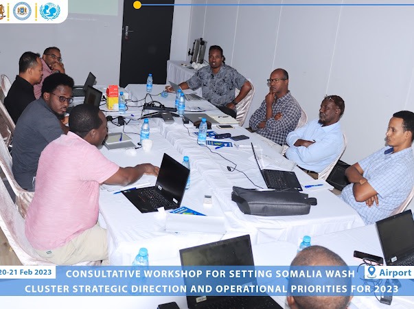 WASHCluster_Som's tweet photo. Amazing week with our State #WASHCluster Coordinators, IMOs, @unicefsomalia & @MoEWRSo team during the Consultative Workshop for Setting Somalia WASH Cluster Strategic Direction and Operational Plan for 2023 in Mogadishu. Grateful to be part of this vibrant and dedicated team! https://t.co/xWgKpupZ2J