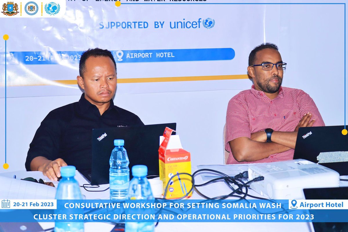 WASHCluster_Som's tweet photo. Amazing week with our State #WASHCluster Coordinators, IMOs, @unicefsomalia & @MoEWRSo team during the Consultative Workshop for Setting Somalia WASH Cluster Strategic Direction and Operational Plan for 2023 in Mogadishu. Grateful to be part of this vibrant and dedicated team! https://t.co/xWgKpupZ2J
