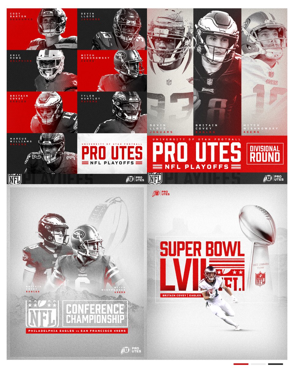 NFL Playoff graphics I made for our #ProUtes!
