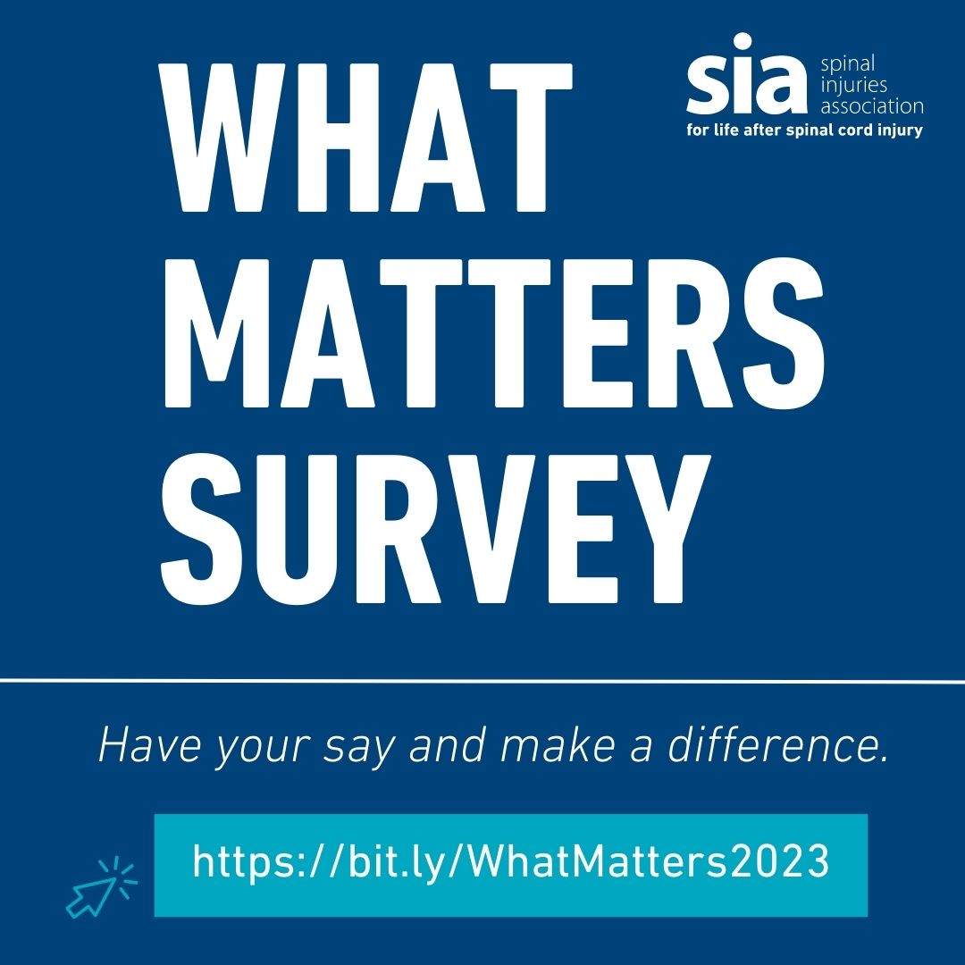 spinalinjuries's tweet image. The 2023 What Matters Survey is now live!

If you are affected by #SCI, this survey is your chance to help us and the wider sector by telling us #whatmatters to you. We need this evidence to make change happen and to guide our priorities.  

bit.ly/WhatMatters2023