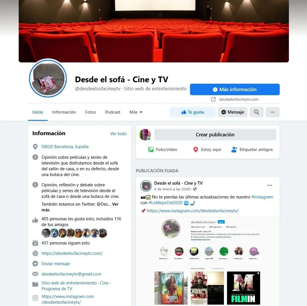 Desde el sofá Cine y TV on Twitter "‼️ También nos puedes seguir en