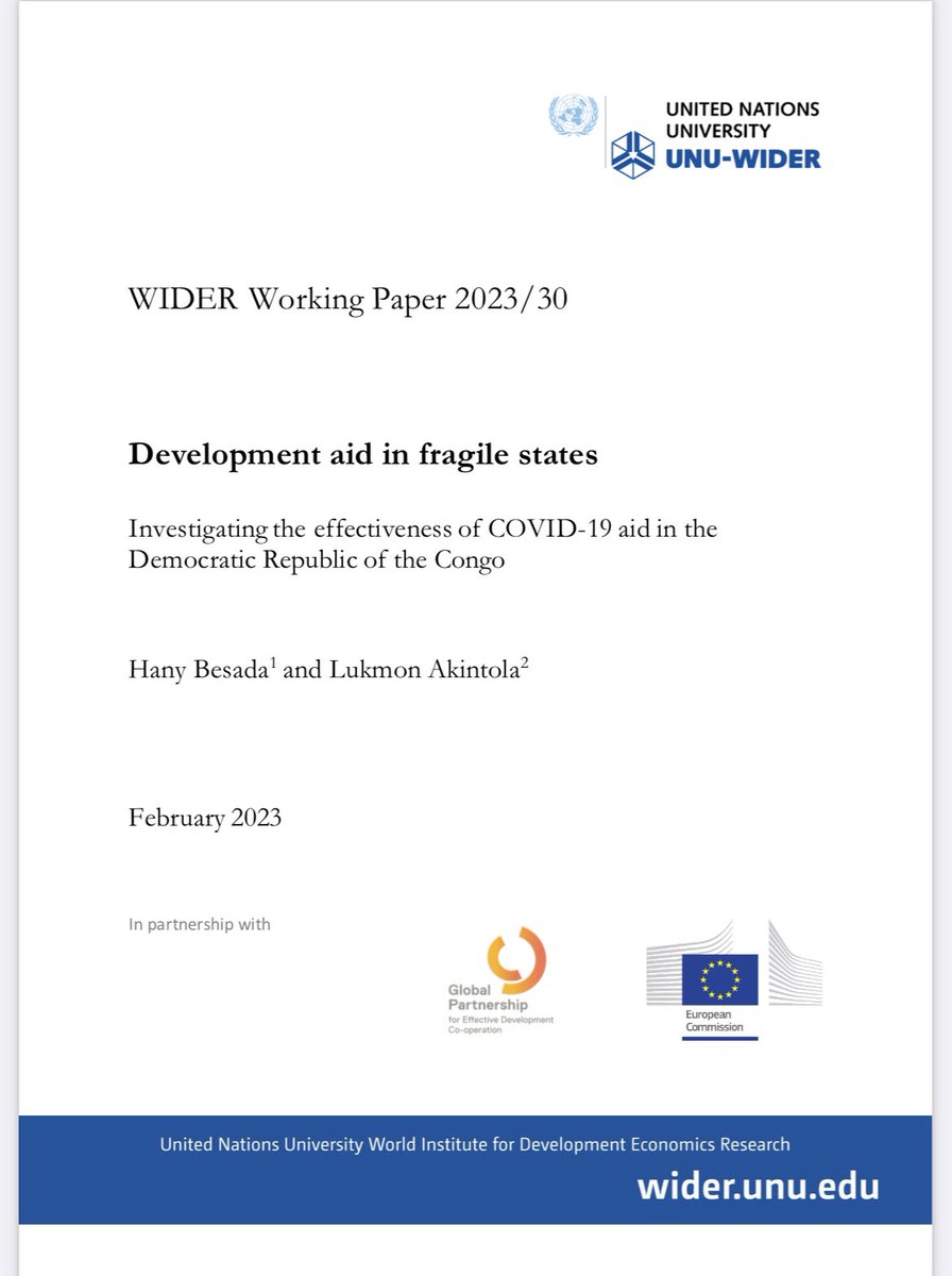 akintola_lukmon's tweet image. Absolutely a pleasure to share my newly co-authored paper with you all. Thanks for the platform @UNUWIDER . Kindly click the link below to read the full paper; doi.org/10.35188/UNU-W…

#DevelopmentAid #OECD #Africa