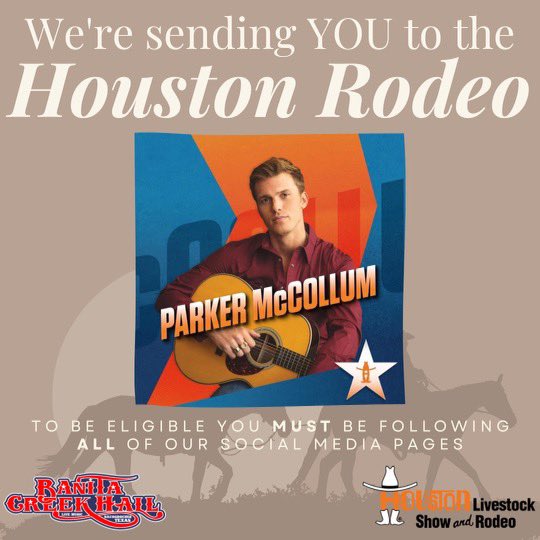 BanitaCrkHall's tweet photo. It’s almost rodeo time in Houston 🤠 and Banita Creek Hall wants to send you and a friend to see some awesome concerts‼️‼️‼️

Starting at 10 AM 🕙 we will be doing 19 days of ✨ give-aways ✨ for each show across all of our social media platforms. Each contest will last 24 hours and the winners will be notified one week in advance to make plans. 

All you’ll have to do is:

👍🏼-Like this post 
🐎-RT this post 
🐄- Tag a friend in the comments 

-To be eligible to win you must be following all of our platforms. You can enter on each social media site too 😉 

Good luck 🍀 

#BanitaCreekHall #livemusic #countrymusic